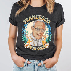 Pope Francis Memorial Shirt, RIP Francesco 1936-2025 T-Shirt, Catholic Tribute Shirt, Memory Pope Shirt, Religious Christian Shirt