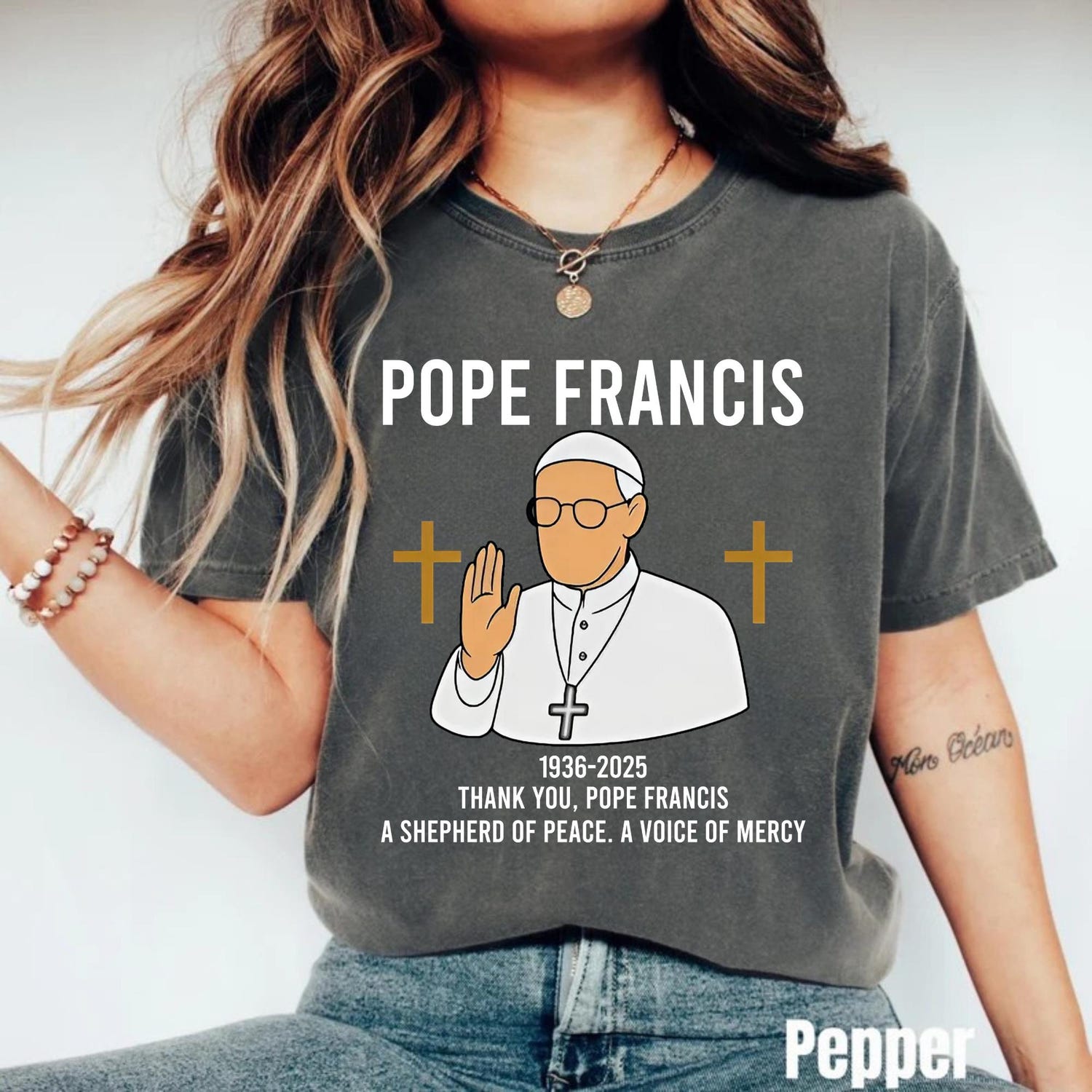 Commemorative Catholic Shirt � Inspired by Pope Francis, Vatican Prayer Tee, Religious Gift, Christian Quote Shirt, Gift for Him, Her