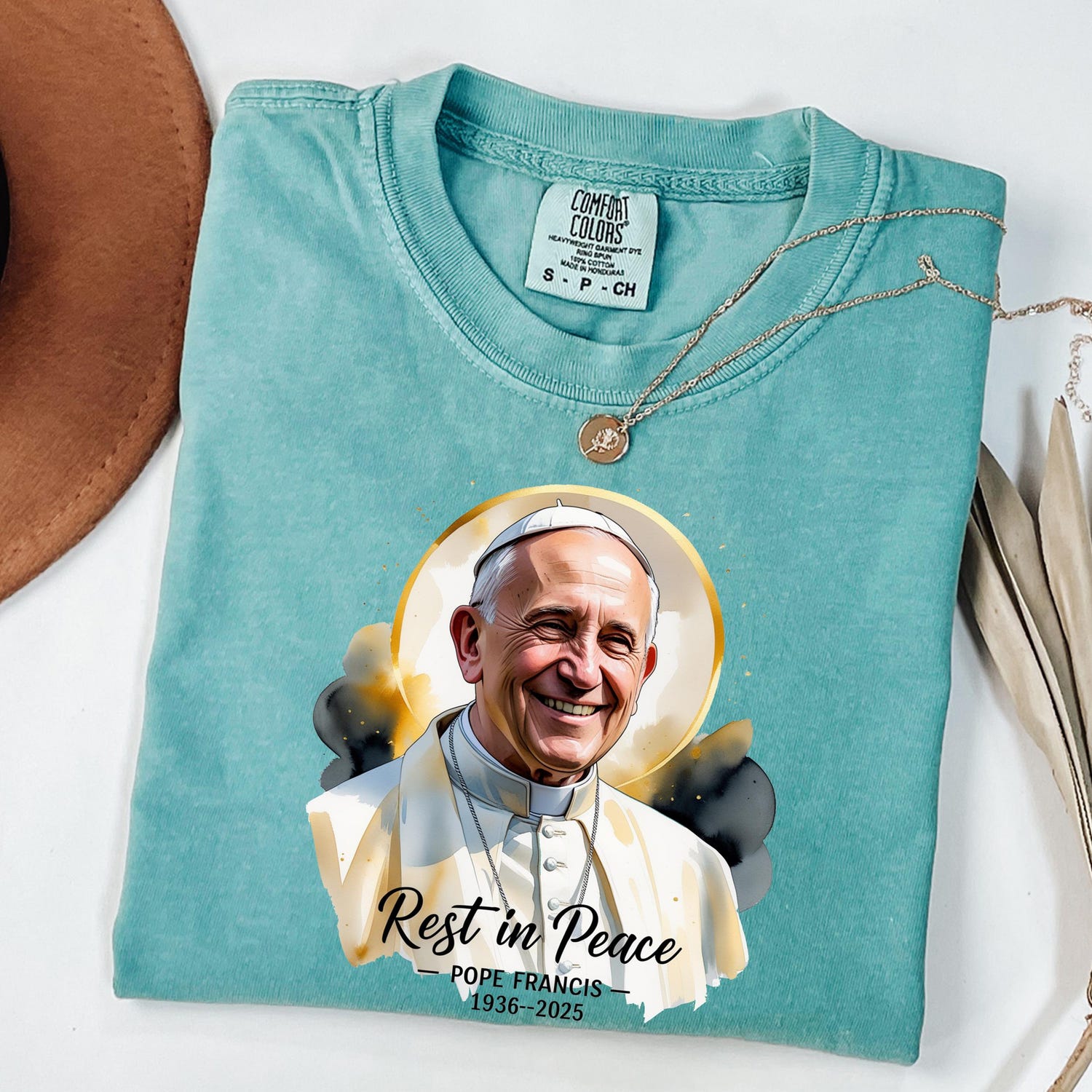 Comfort Colors� RIP Pope Francis Shirt, Papa Francis 1936-2025, Memorial Pope Francis Shirt, Vatican T-Shirt, Rest In Peace Pope Francis Tee