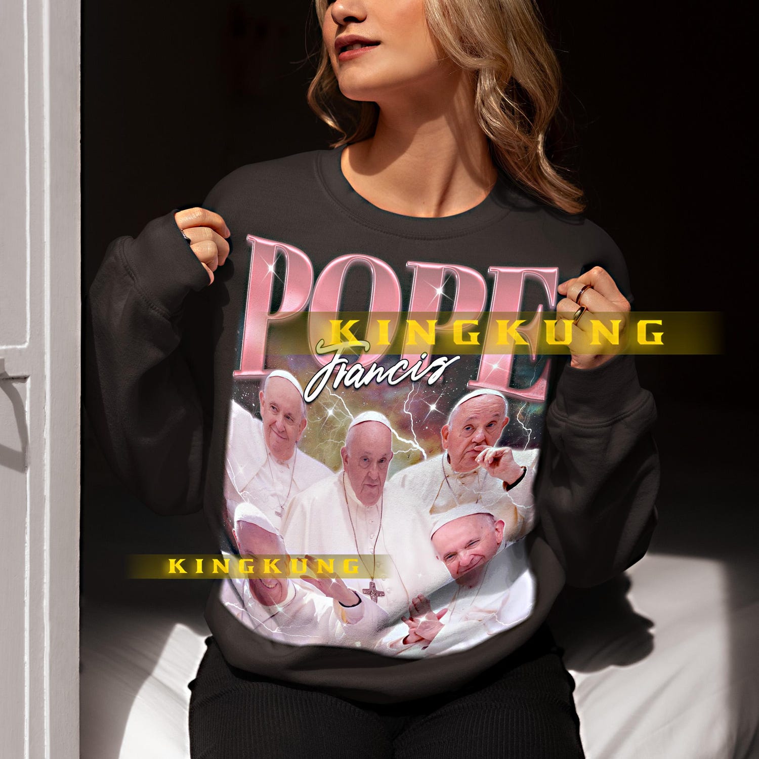 POPE FRANCIS Shirt | Pope Francis Retro Tees, Pope Francis Bootleg Tshirt, Vatican Religious Figure Sweatshirt #saf