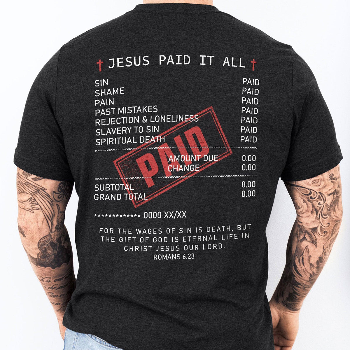 Jesus Paid It All T-shirts, Gift For Christians, Jesus Christ T-shirt, Christian T-Shirt, Religious Tee, Salvation Ticket Tee, Graphic Printed Tee