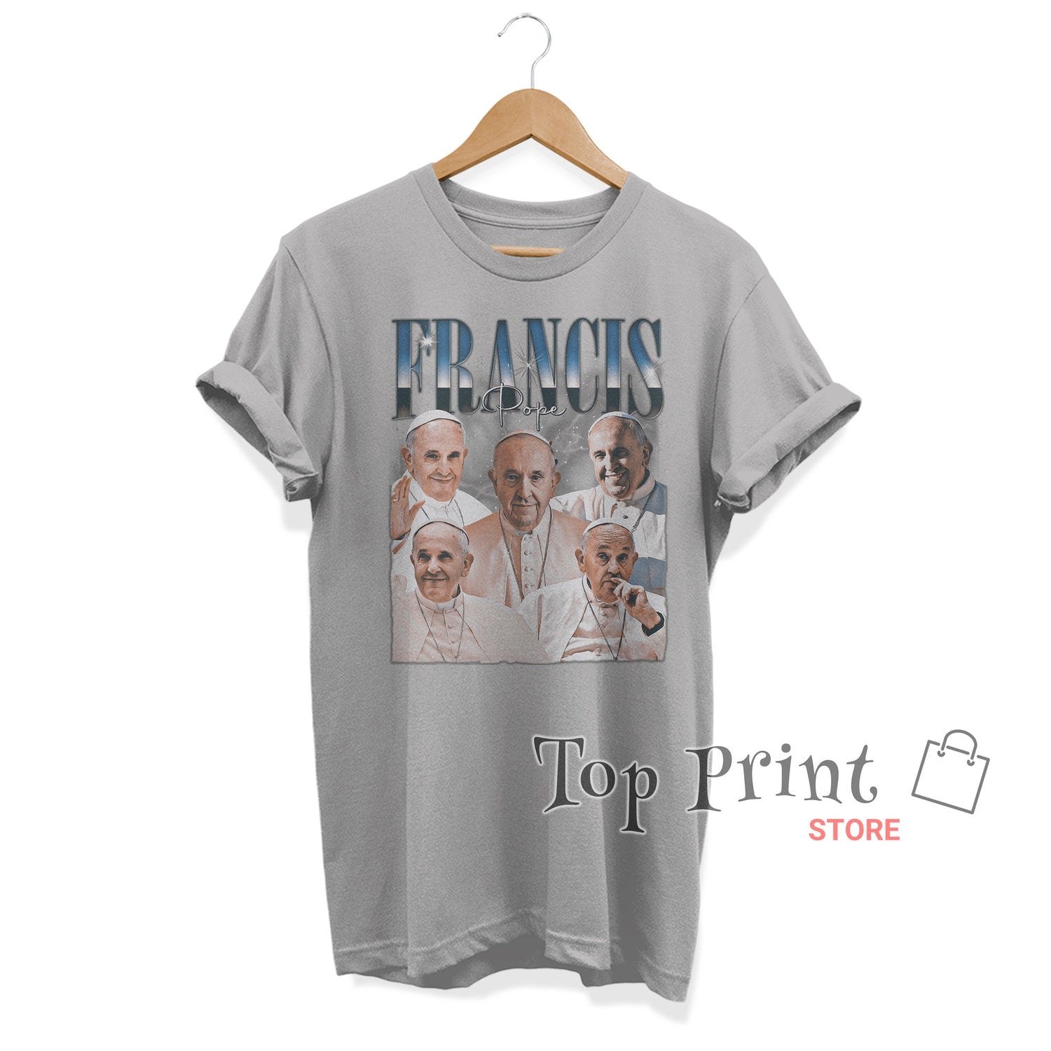 POPE FRANCIS Shirt  Pope Francis the head of the Catholic Church Homage T-shirt  Pope Francis Vintage Merch  Funny Papa Francisco Fan