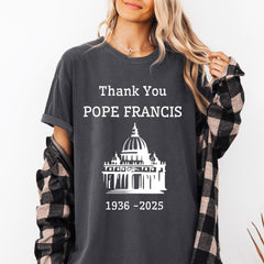 Thank You Pope Francis T-Shirt, Pope Catholic Clergy Legacy Francis Art T-Shirt, RIP Pope Francis Shirt, Faith Shirt