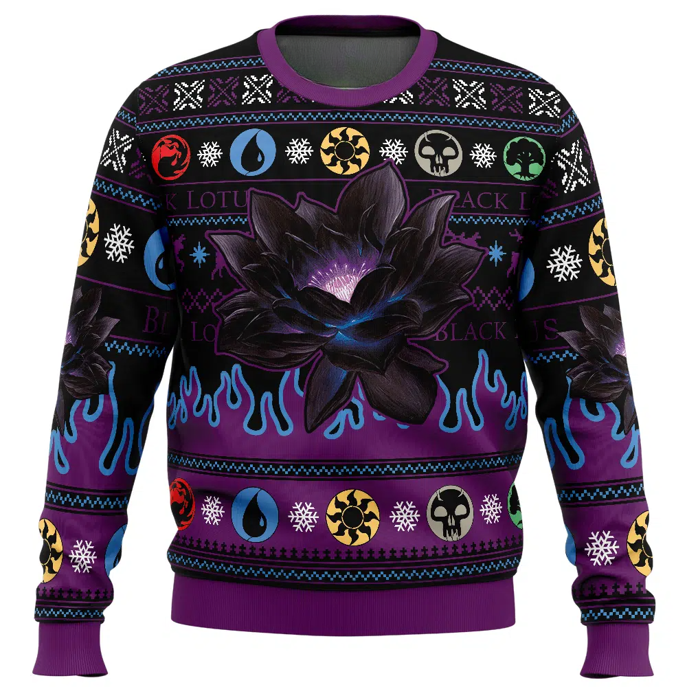 Black Lotus Magic the Gathering Ugly Christmas Sweater