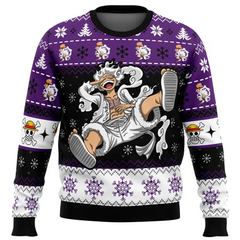 Luffy Gear 5 Sun God Nika One Piece Ugly Christmas Sweater