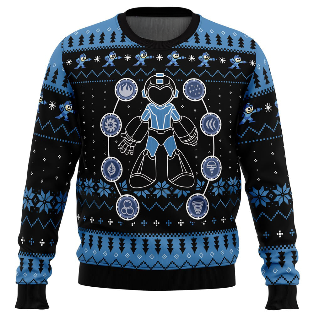 Elemental Weapon Mega Man Ugly Christmas Sweater