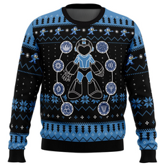 Elemental Weapon Mega Man Ugly Christmas Sweater