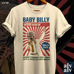 Vintage The Righteous Gemstones - Uncle Baby Billy - Misbehavin Tour Unisex Heavy Cotton T-Shirt