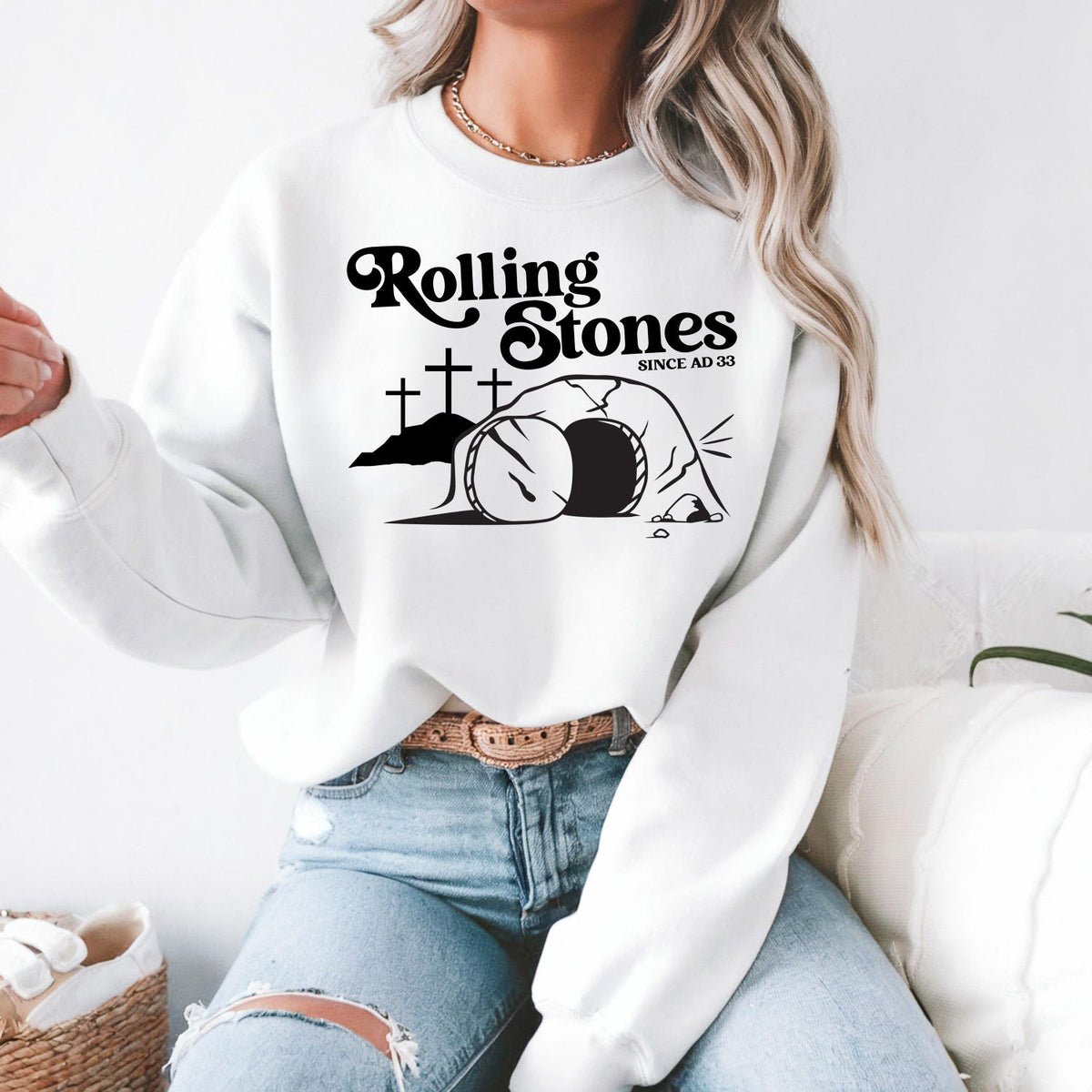 Rolling Stones Christian shirt - Resurrection Tomb apparel - Easter Shirt, Catholic apparel