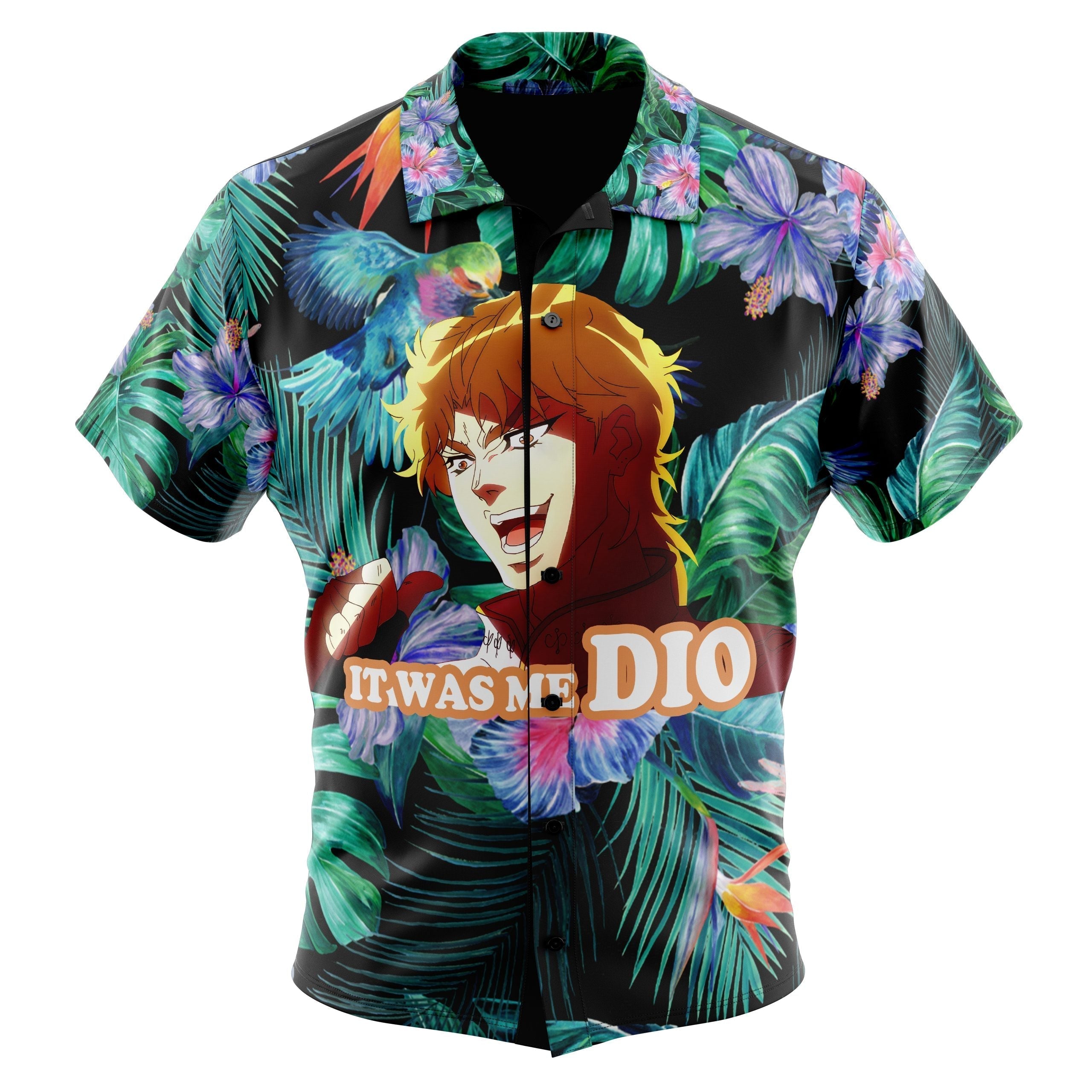 It Was Me Dio Jojo's Bizarre Adventure Button Up Hawaiian Shirt