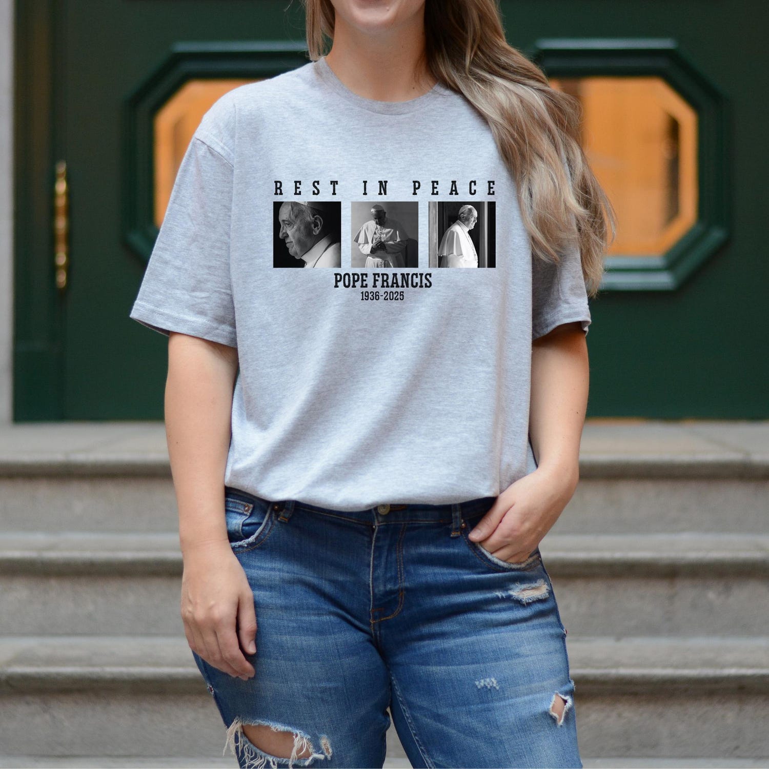 Rest In Peace Pope Francis Shirt, In Loving Memory Tee, RIP Pope Tee, Catholic Commemorative Top, Rest In Peace Pope Francis