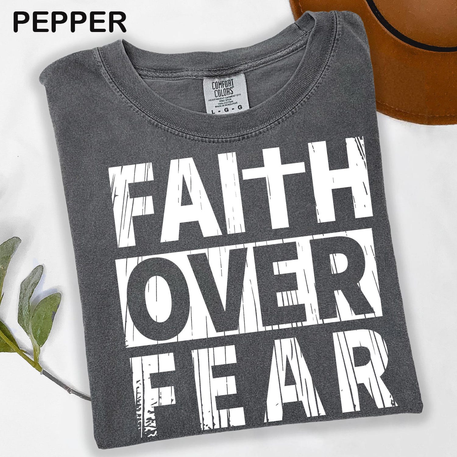 Faith Over Fear Shirt Men, Comfort Colors� Shirt for Men Women - Inspirational Tee, Religious Apparel, Christian Graphic Top, Positive Shirt