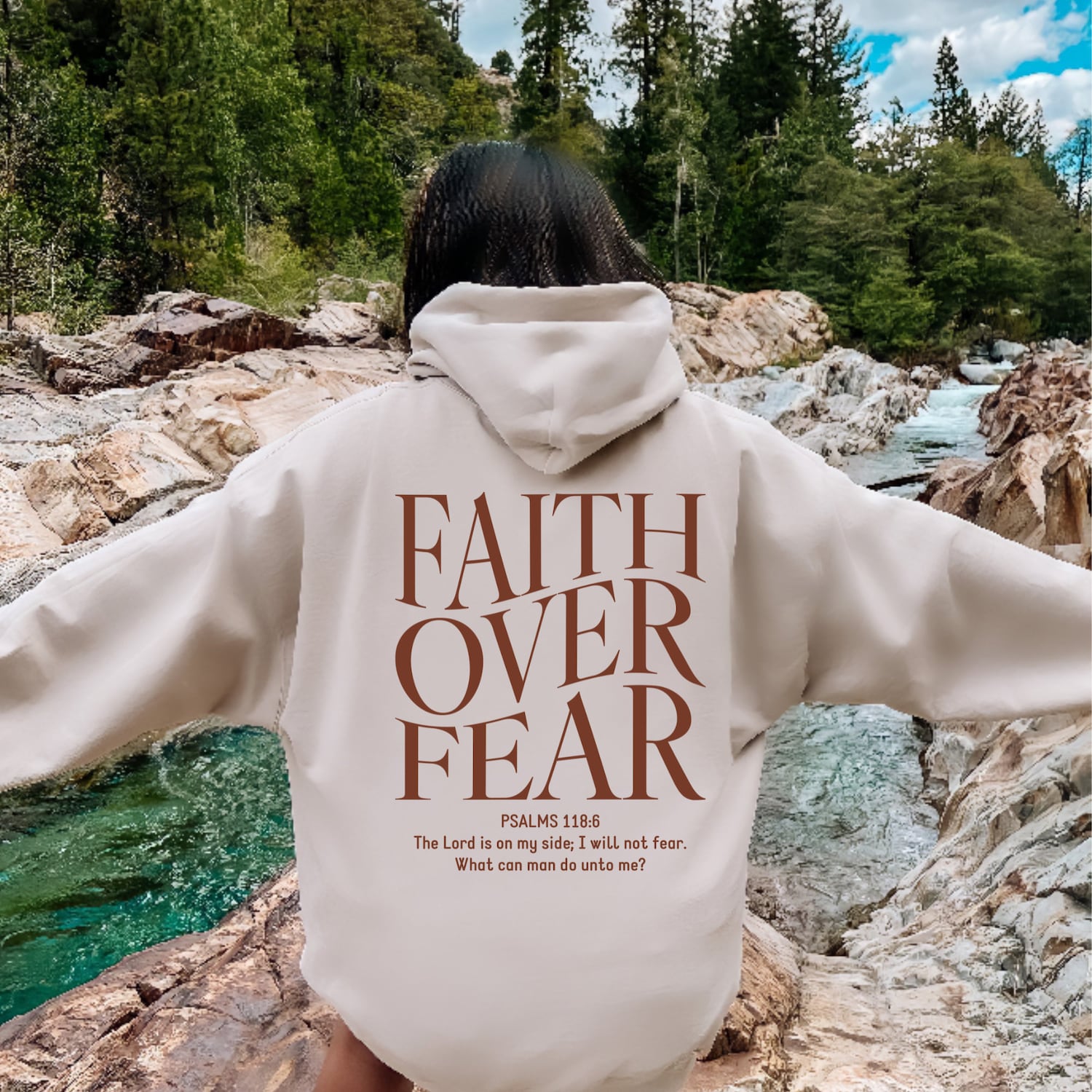Christian Clothing, Bible Verse Hoodie, Faith sweatshirt Religious Tshirt,Faith Tshirt,Groovy T-shirt, Women Christian gift, Faith Over Fear