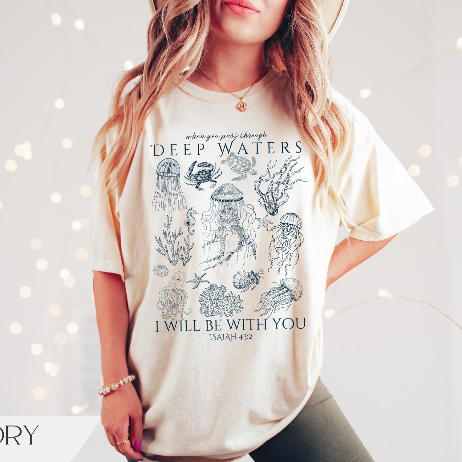 Christian Ocean Animal Shirt, Coastal Sea Life Tshirt, Trendy Beachy Oversized Scripture Tee, Jesus Bible Verse Shirt, Faith Apparel Gift