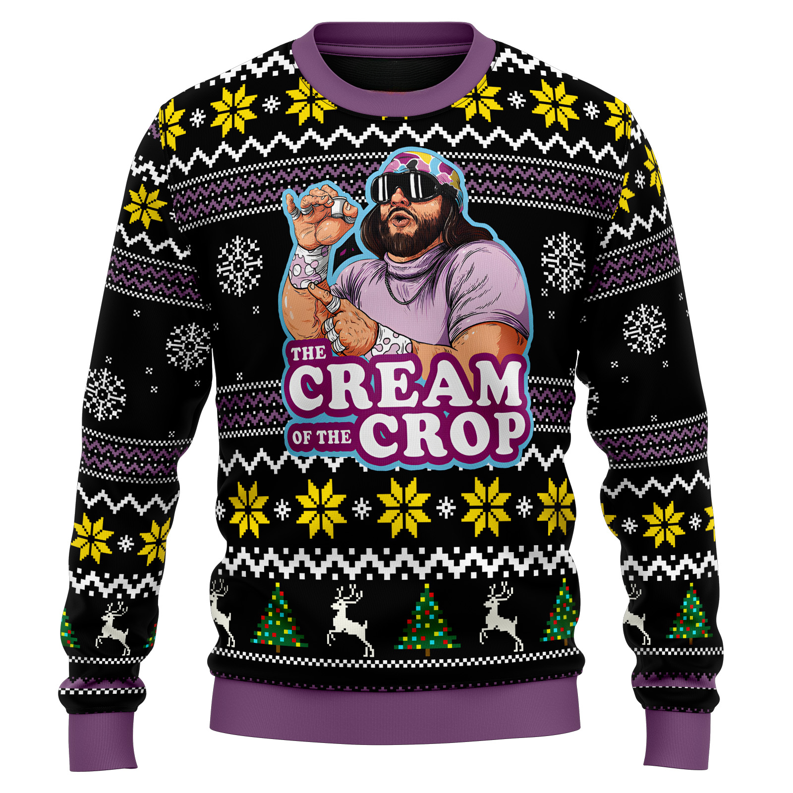 Macho Man The Cream of the Crop Pro Wrestling v3 Ugly Christmas Sweater