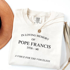 Comfort Colors� In Loving Memory of Pope Francis T-Shirt � Catholic Christian Shirt � Memorial Gift Shirt � 1936�2025 Religious Tee