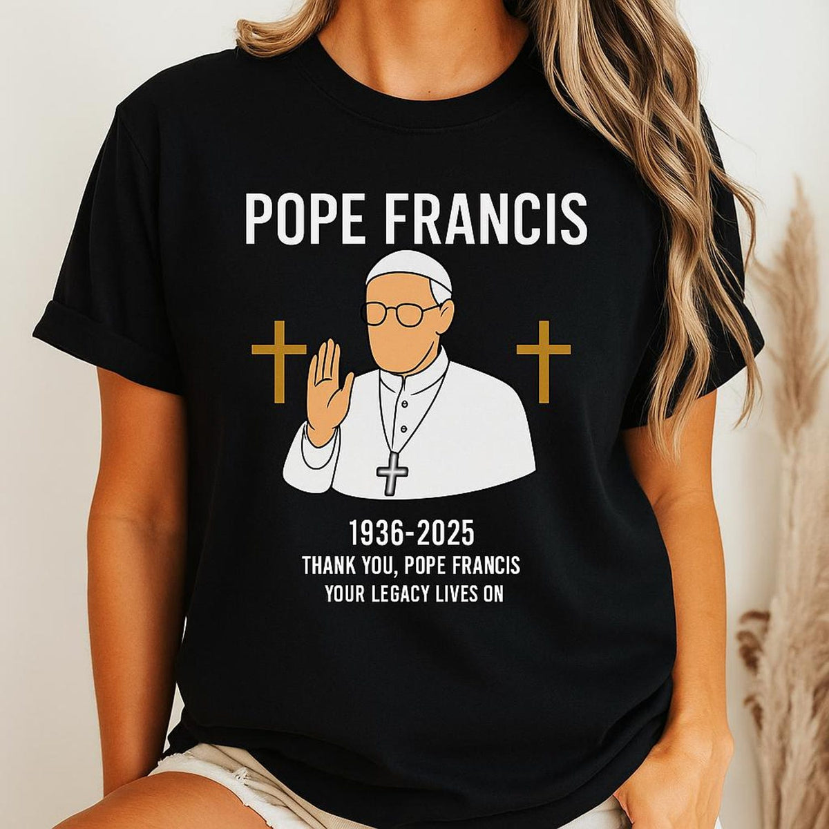 Pope Francis Commemorative Shirt, Pray for Pope Francis Shirt, Vatican Catholic Tee, Religious Gift, Christian Quote Tee, Gift for Him, Her