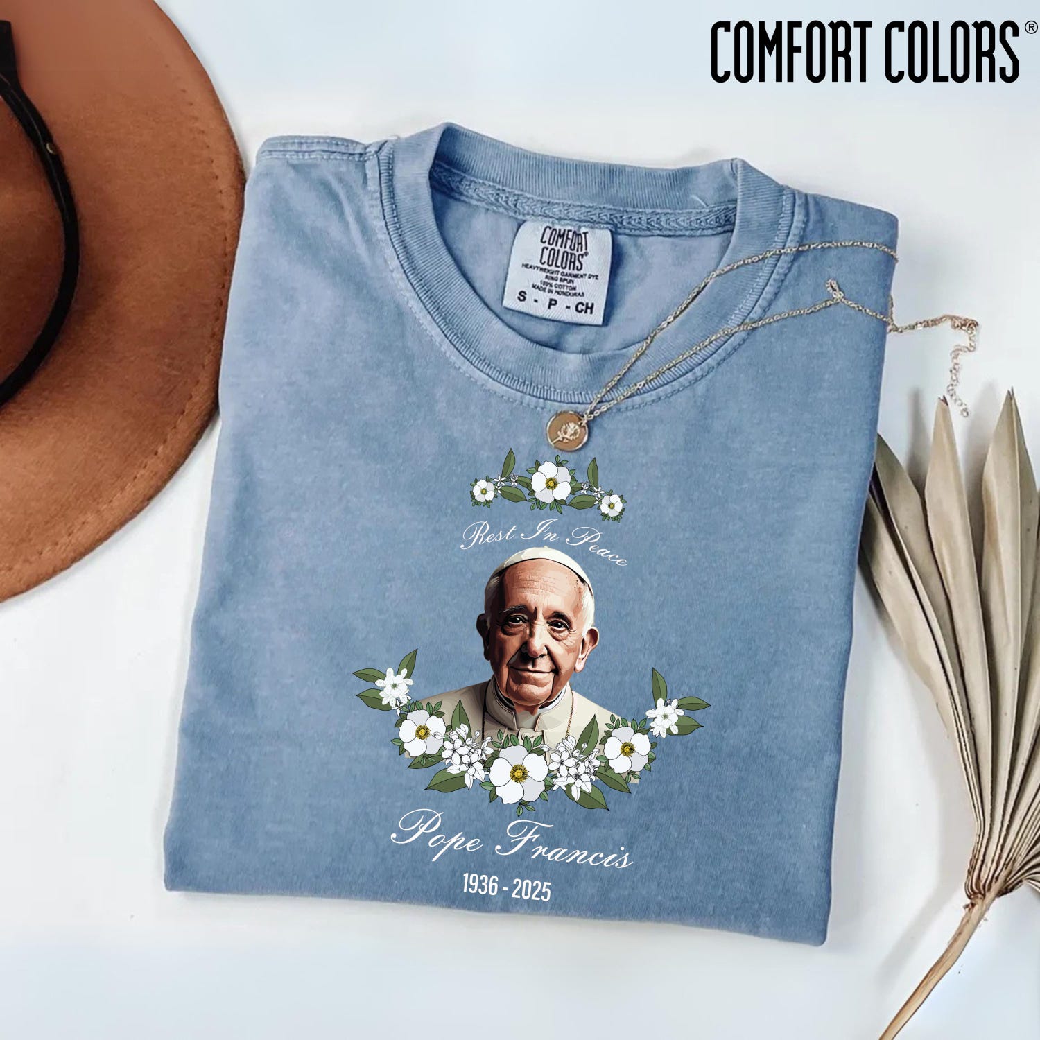 Comfort Colors� Rest In Peace Pope Francis Shirt, Franciscus Shirt, Religious Shirt, Trendy Pope Shirt, Pope Francis Tribute Shirt, RIP Papa