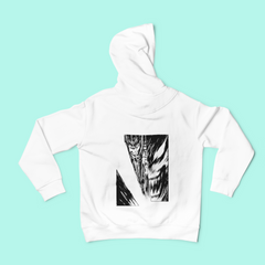 a white hoodie with a picture of a tiger on it