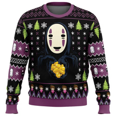 No Face Gold Nuggets Spirited Away Ugly Christmas Sweater