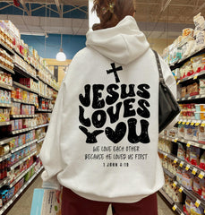 Jesus Loves You Hoodie, Incredible Jesus Faith Sweatshirt For Christian Women, Aesthetic Jesus is King Shirt, Gift For Best Friend T-shirts