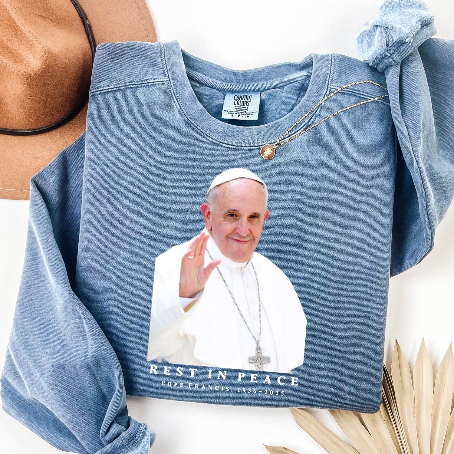Comfort Colors� Rest In Peace Pope Francis Shirt, Catholic Shirt, Christian Shirt, Pope Francis Memorial T-Shirt, Rip Pope Francis Shirt