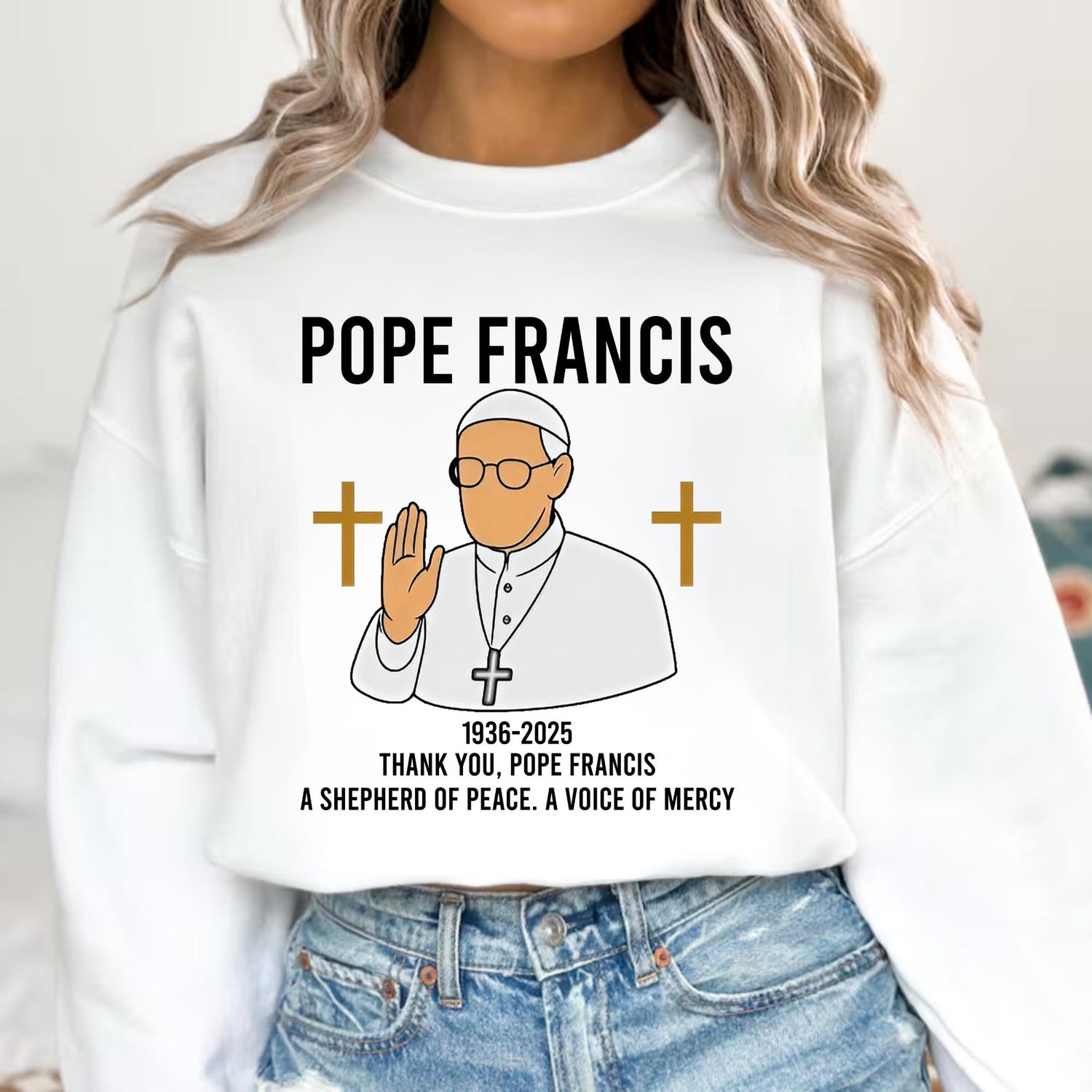 Commemorative Catholic Shirt � Inspired by Pope Francis, Vatican Prayer Tee, Religious Gift, Christian Quote Shirt, Gift for Him, Her