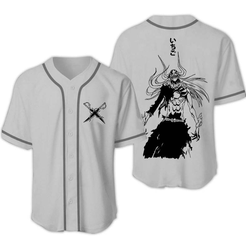 "Kaos Ichigo Kurosaki Bleach Version" Baseball Jersey