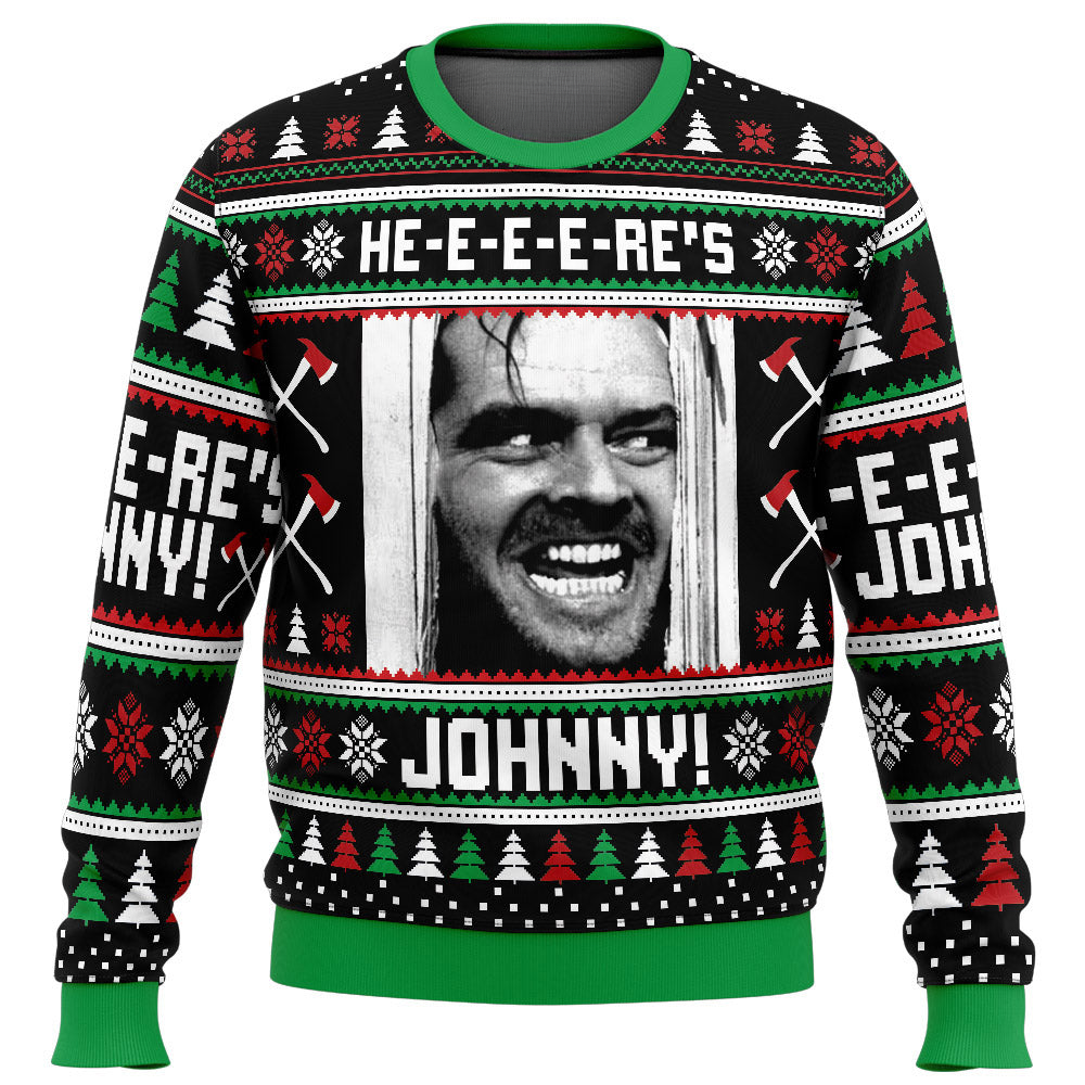 Here's Johnny The Shining Ugly Christmas Sweater