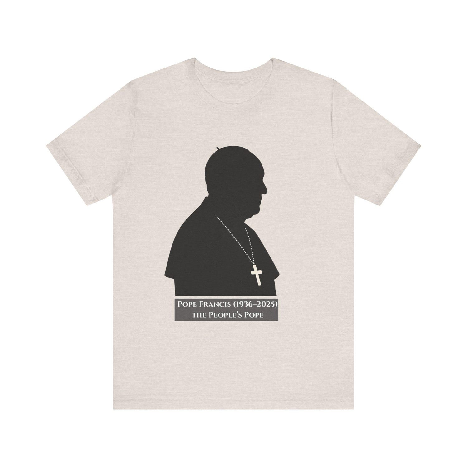 Pope Francis The People's Pope Tribute Tee, Soft Cotton Short Sleeve Shirt, Catholic Faith Apparel, Memorial Mourning Wear