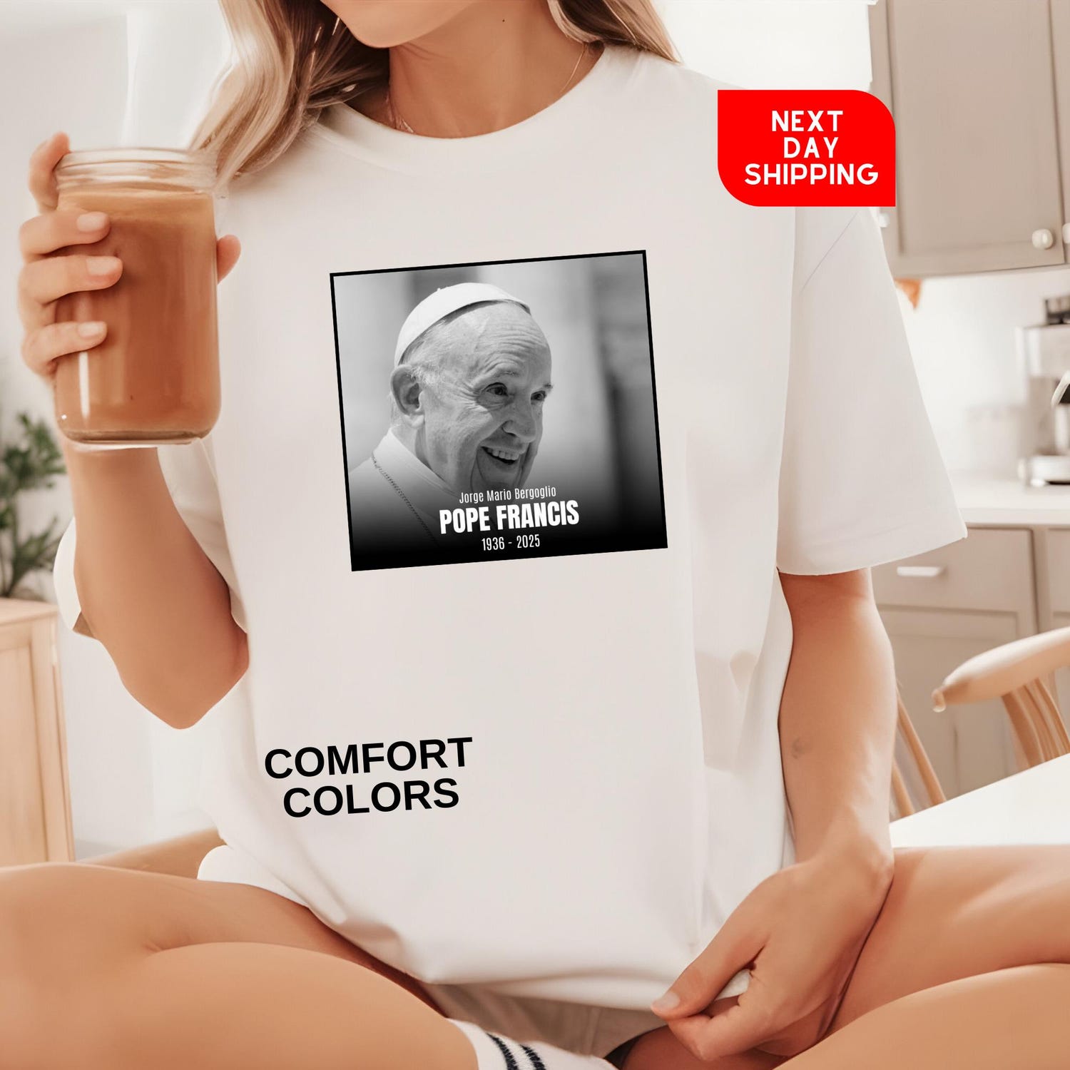 Pope Francis 1936-2025 Comfort Colors, Rememberance Shirt, Rest In Peace Shirt, Papa Francis Tribute Shirt, RIP Papa Francis, Papa Francis