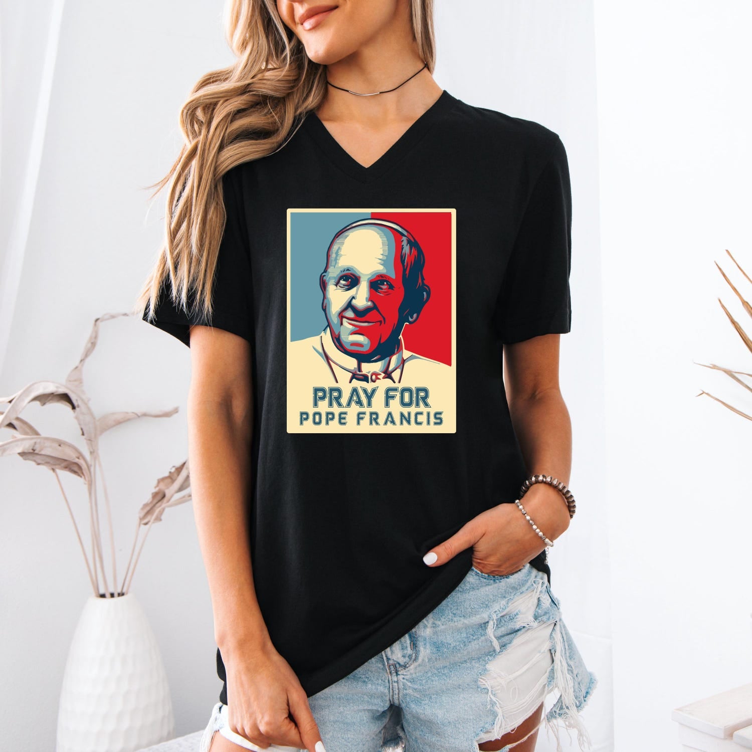 Pray For Pope Francis Graphic T-Shirt, Vintage Style Religious Shirt, Christian Apparel, Perfect, Pope Francis Prayer Sweatshirt