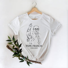 RIP Pope Francis Shirt, Vatican Catholic Memorial Tee 1936�2025, Religious Gift, Christian Tribute Shirt, Pray for Pope Remembrance T-Shirt