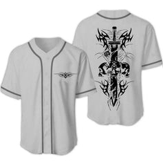 "Berserk Skull Death Metal" Baseball Jersey