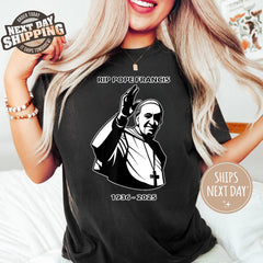 RIP Pope Francis Shirt,  Catholic T Shirt, Pray for Pope Francis Shirt, Catholic Memorial T-Shirt Gift,  Christian Quote Tee, Catholic Gift