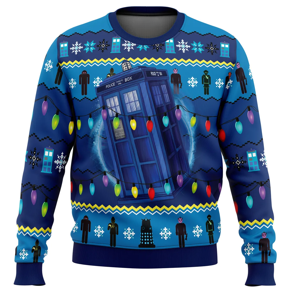 Who’s Outside Doctor Who DC Ugly Christmas Sweater