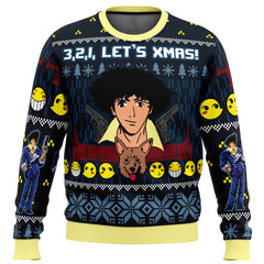 3, 2, 1, Let's Xmas! Cowboy Bebop Ugly Christmas Sweater