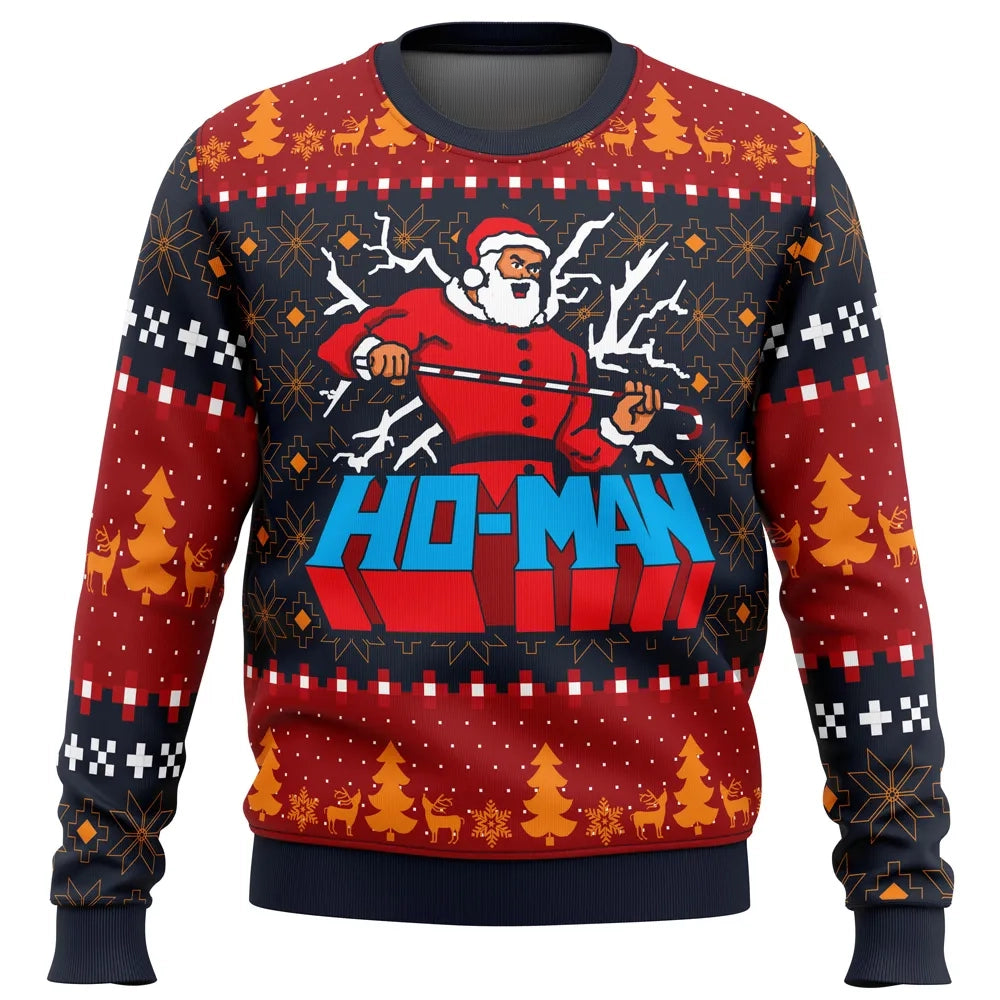 Ho-Man Santa Claus Ugly Christmas Sweater