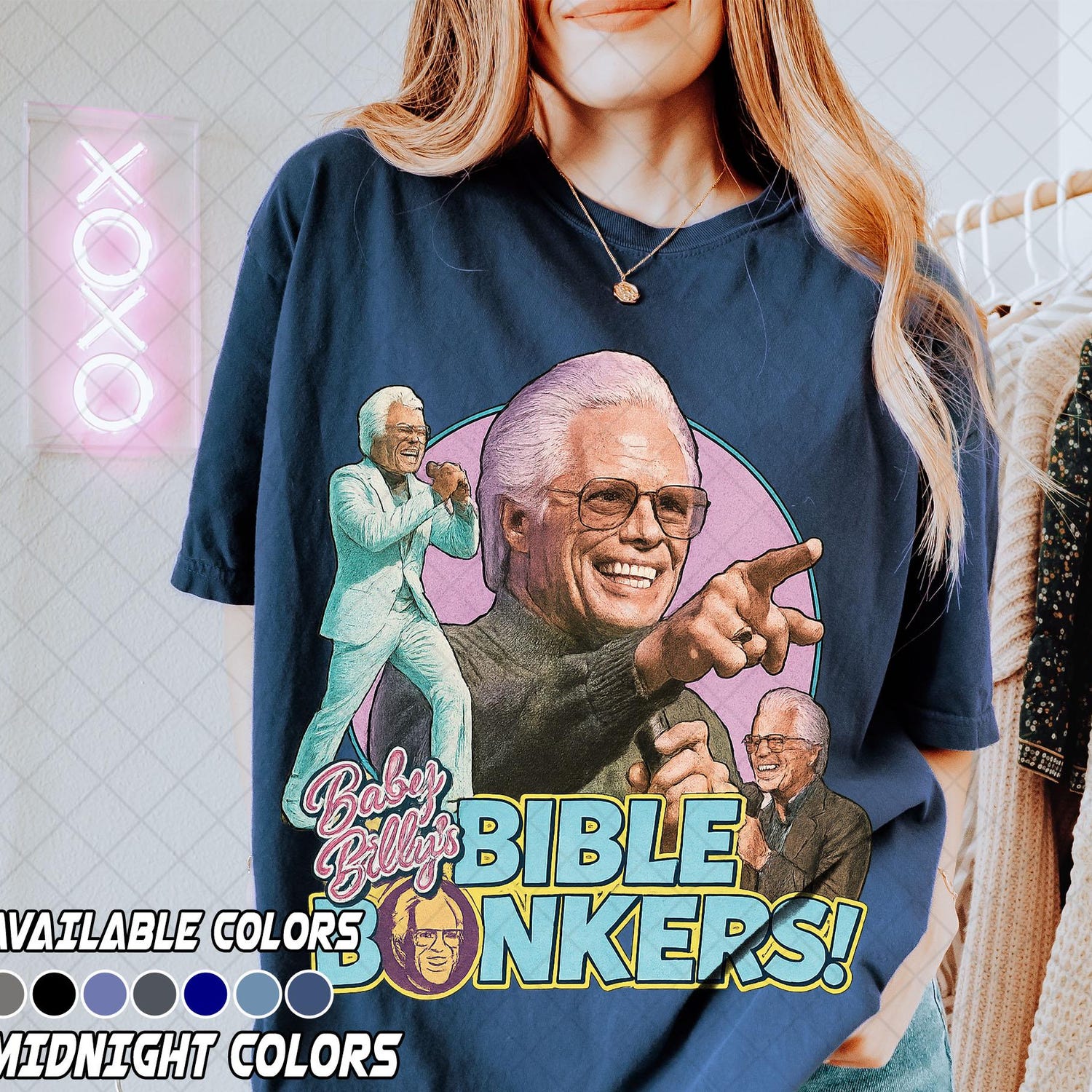 Comfort Colors Limited Baby Billy Comfort Color Shirt, Uncle Baby Billy Bible Bonkers T-Shirt, Righteous Gemstones Fan Gift, 90s Retro Shirt