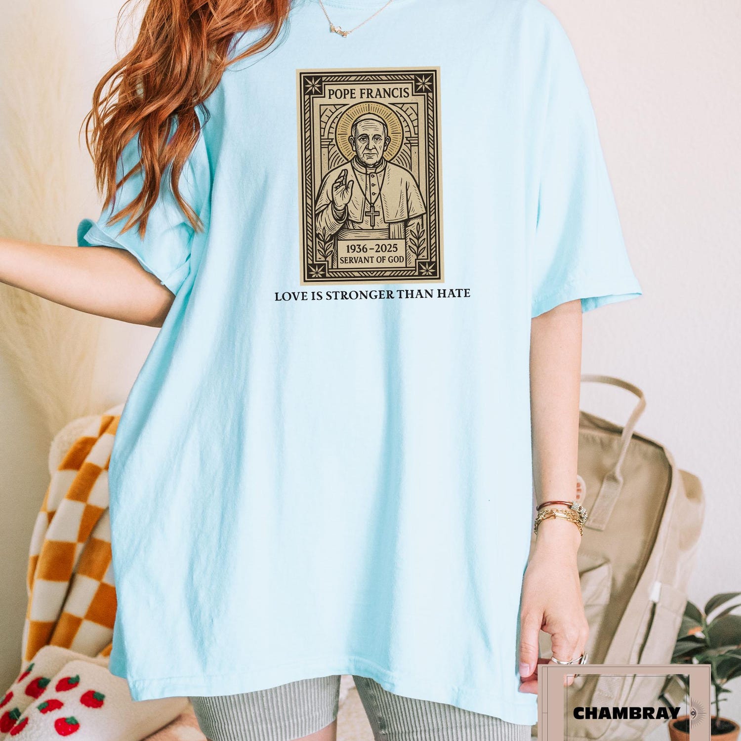 Comfort Colors Pope Francis Shirt,  Pope Memorial Tee, Catholic Commemorative Shirt, Religious Gift