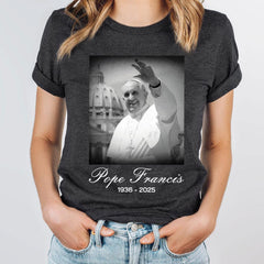 Pope Francis 1936�2025 Shirt, Remembrance Shirt, Rest in Peace Tees, RIP Pope Francis, Memorial Pope Francis Shirt, Vintage Pope Francis Tee