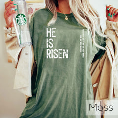He Is Risen T-shirt, Comfort Colors Shirt, Christian Shirt, Jesus Lover Gift, Religious Gift Shirt, Bible Verse Shirt, Blessed Shirt