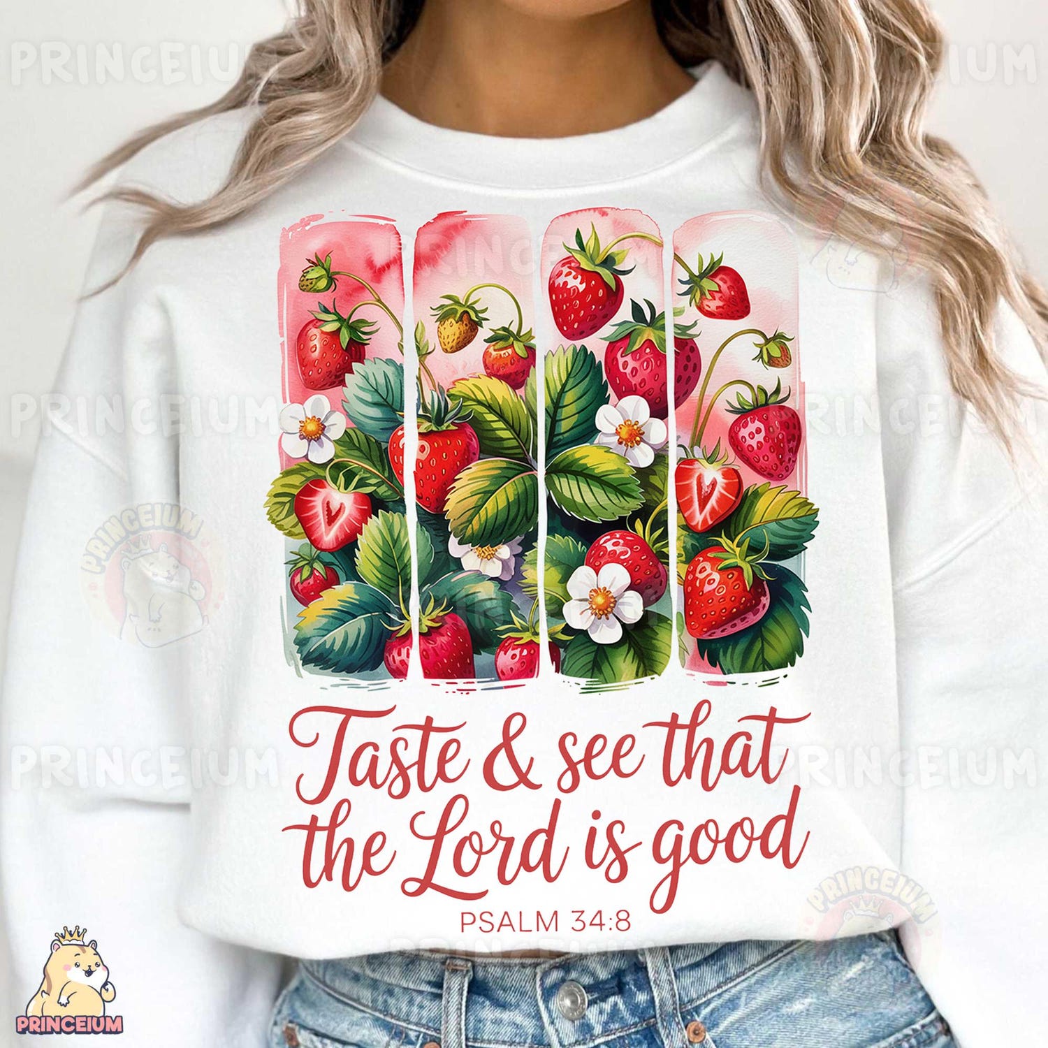 Taste and See The Lord is Good shirt, Christian Strawberry apparel, shirt, Psalm 34:8 Bible Verse apparel