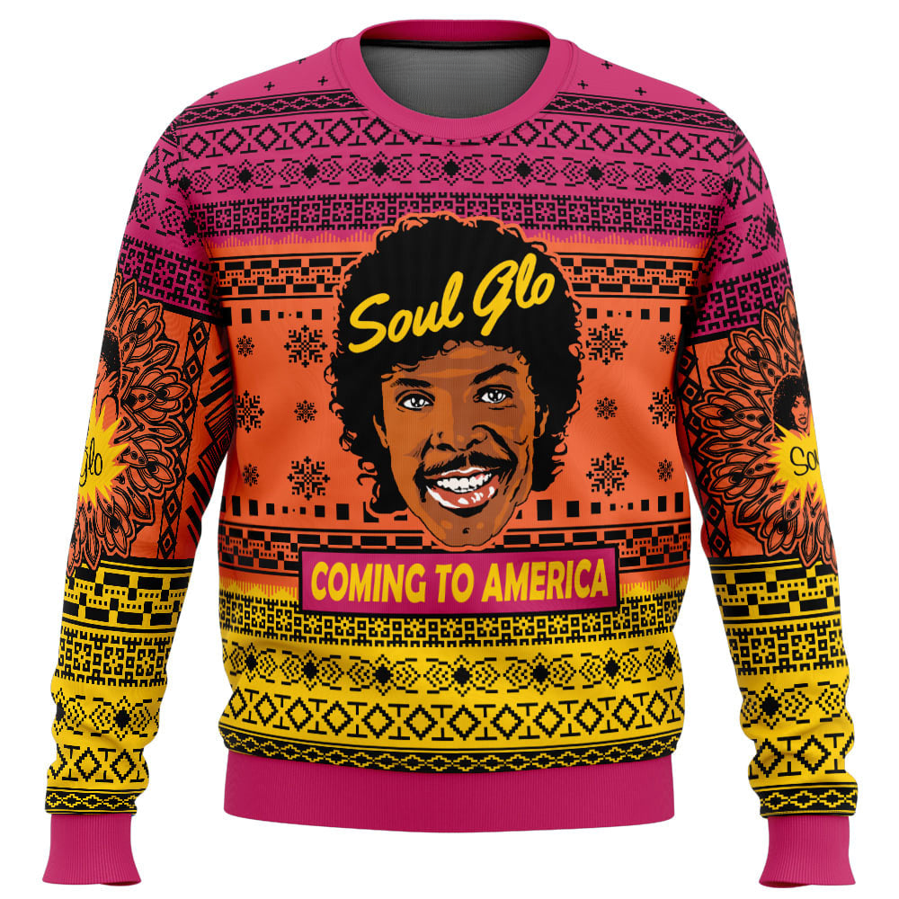 Soul Glo Coming to America Ugly Christmas Sweater