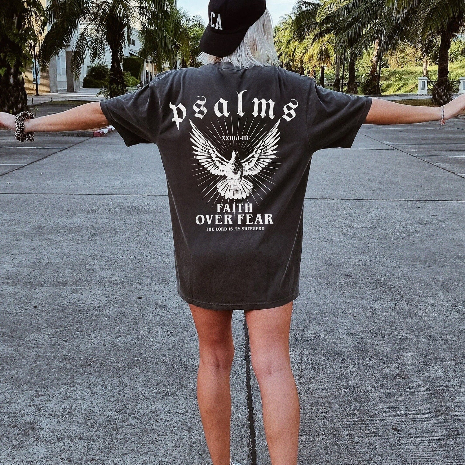 2 sided Comfort Colors Faith Over Fear Christian Crewneck Christian Shirt Christian Streetwear Bible Verse Shirt