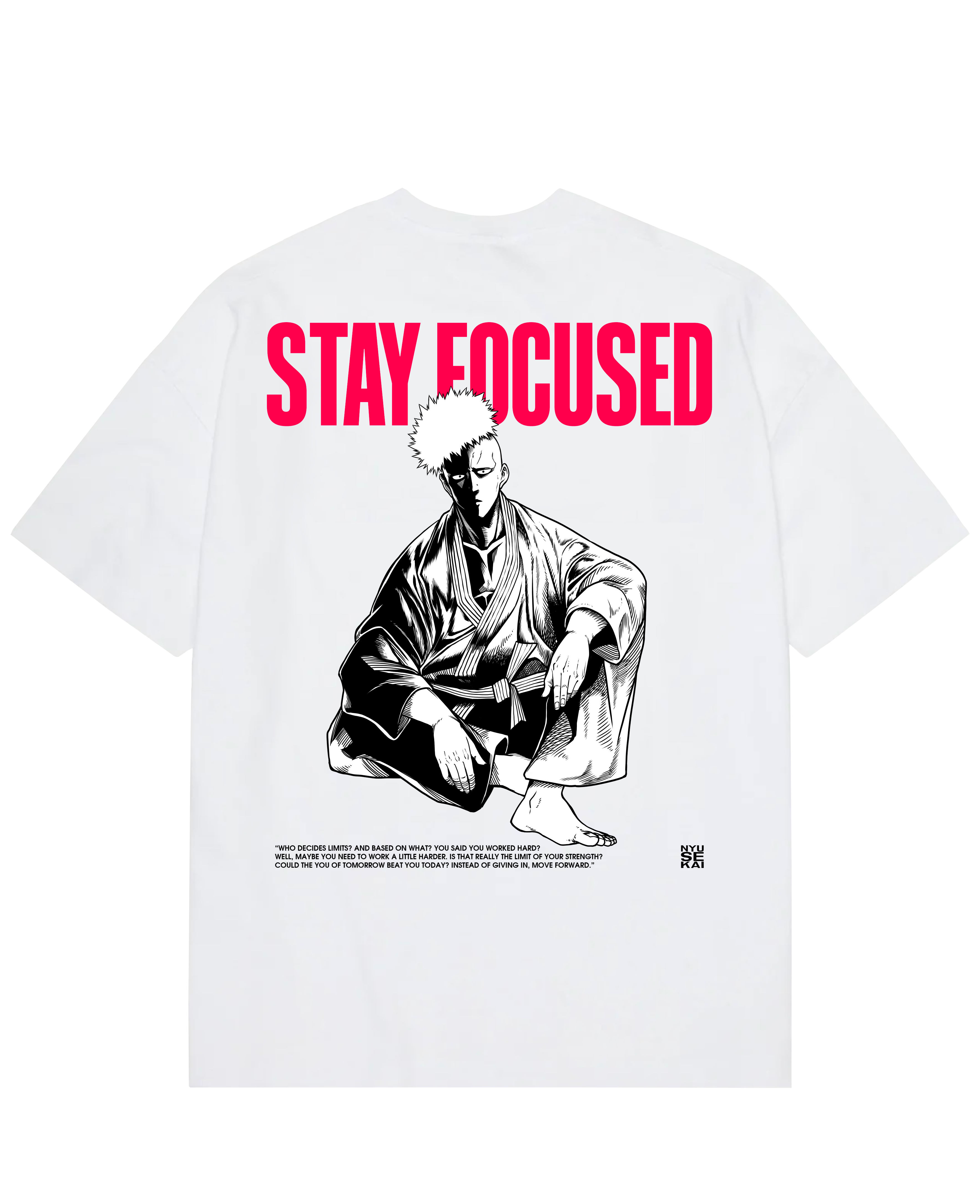 "Saitama X Stay Focused - One Punch Man" Oversize T-Shirt