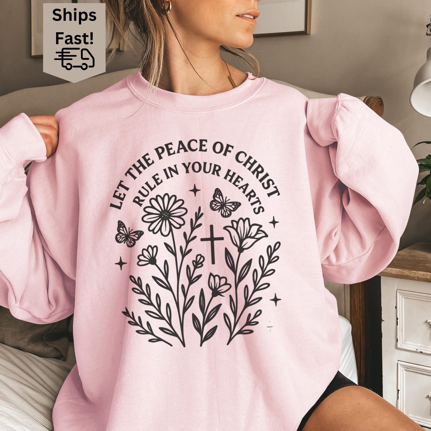 Aesthetic Christianity Sweatshirt, Woman of Faith Shirt, Bible Study Gift for Her, Cozy Religious Crewneck, Bible Quote Shirt