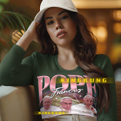POPE FRANCIS Shirt | Pope Francis Retro Tees, Pope Francis Bootleg Tshirt, Vatican Religious Figure Sweatshirt #saf