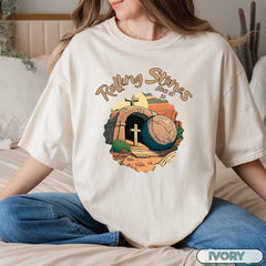 Comfort Colors�Rolling Stones T-Shirt, Trendy Easter Clothing, Jesus Christ Shirt, Gift For Christian, Faith-Based Graphic Tee, Gift For Her