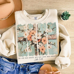 Jesus is the Light shirt, Floral Christian shirt, Motivational Quotes shirt, Bible Verse shirt, Floral Religious shirt, His Grace is Enough